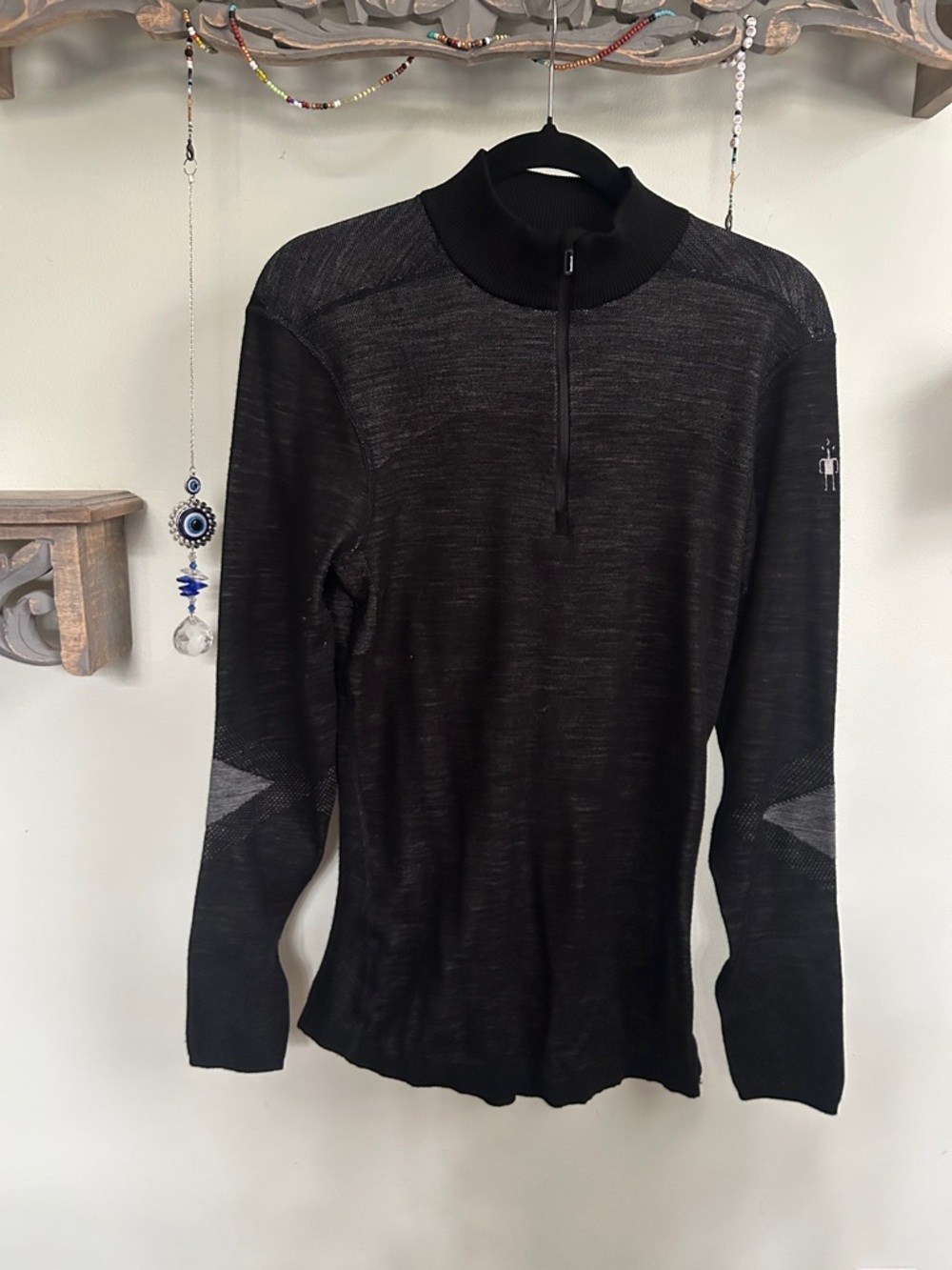 Smartwool Black Half-Zip Knit Pullover